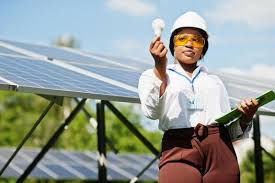 Solar panels on African home